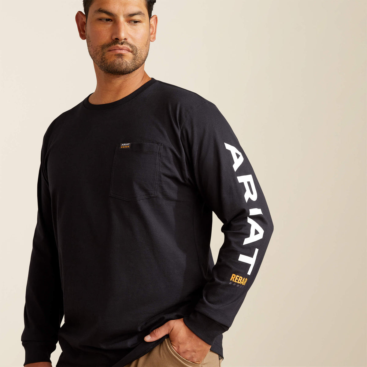 Ariat Value Rebar Cotton Strong Standard Logo Pocket T-Shirt