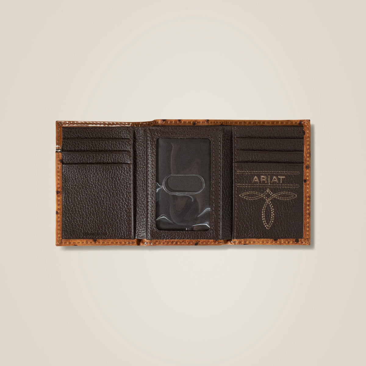Ariat Quality Ostrich Trifold Wallet
