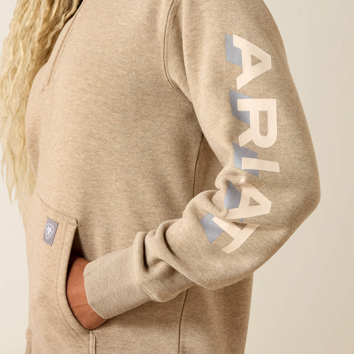 Ariat Trending Rebar Lightweight Logo 1/2 Zip Hoodie
