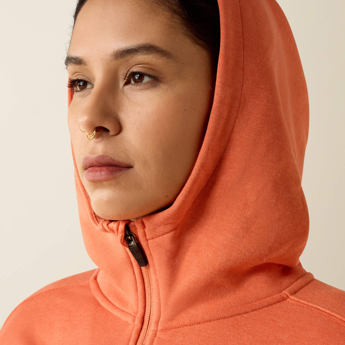 Ariat Popular Rebar Lightweight Logo 1/2 Zip Hoodie