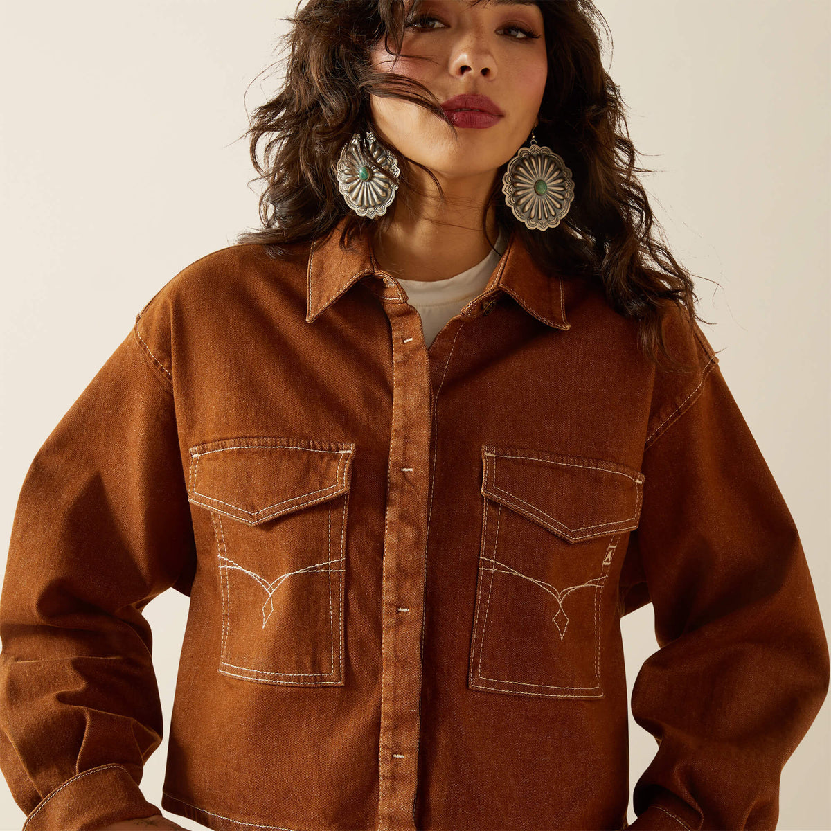 Ariat Special Offer Boxy Cropped Denim Jacket