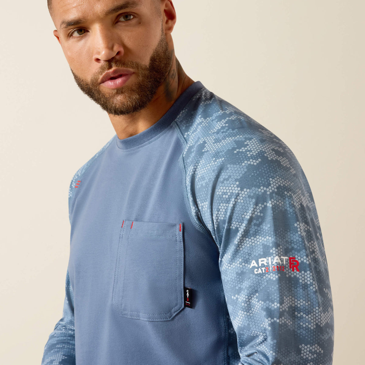 Ariat Latest FR Stretch Camo Baseball T-Shirt