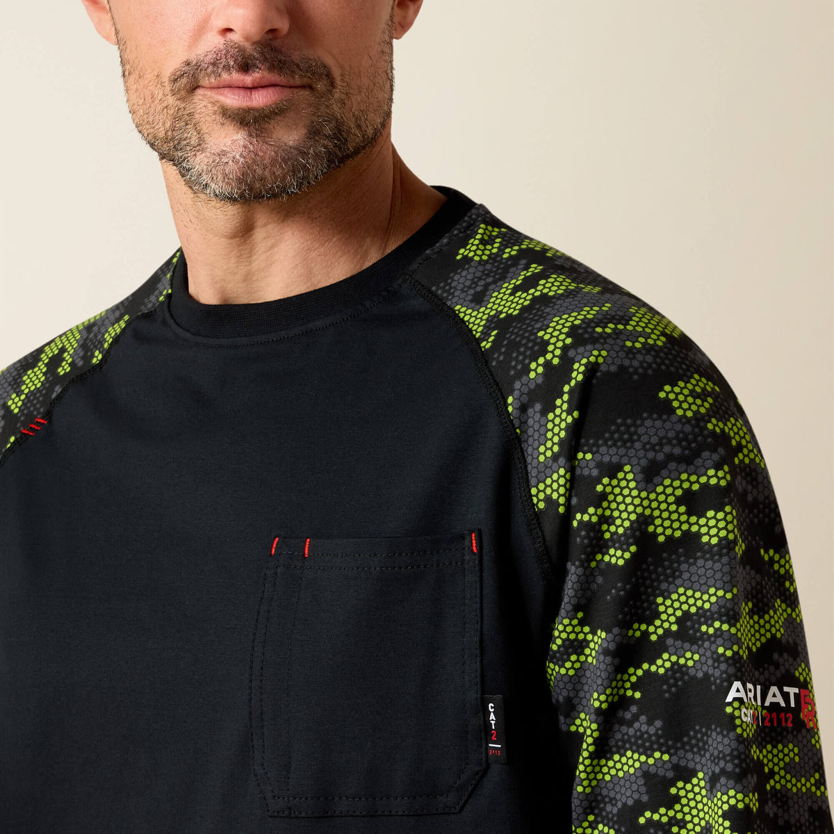 Ariat Latest FR Stretch Camo Baseball T-Shirt
