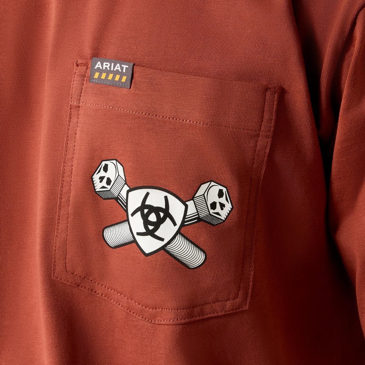 Ariat Special Offer Rebar Cotton Strong Bolt Skull T-Shirt