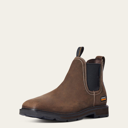 Ariat Trusted Groundbreaker Chelsea Wide Square Toe Waterproof Steel Toe Work Boot