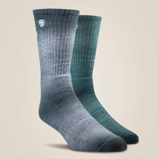 Ariat Smart Buy Incognito Graphic Crew Work Sock 2 Pair Multi Color Pack