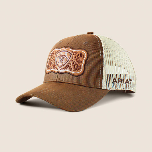 Ariat Featured Floral Leather Patch Cap