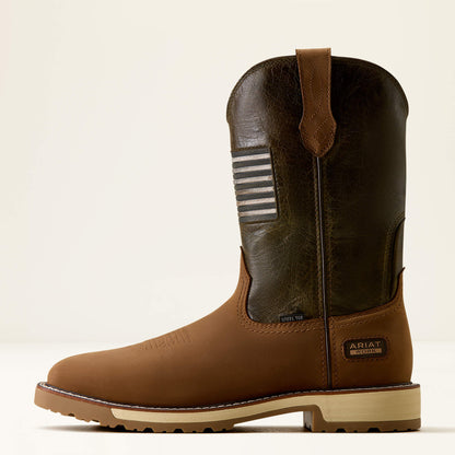 Ariat Great Value Activator Patriot Wide Square Toe Steel Toe Work Boot