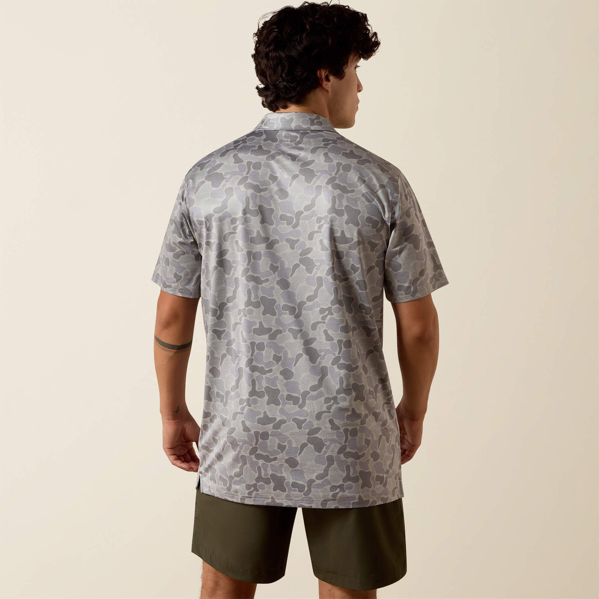 Ariat Customer Favorite All Over Print Heathered Fitted Polo