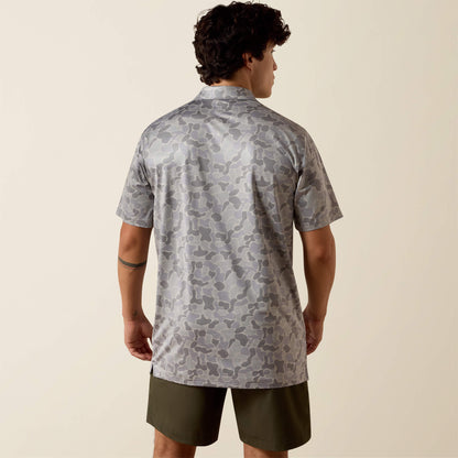 Ariat Customer Favorite All Over Print Heathered Fitted Polo