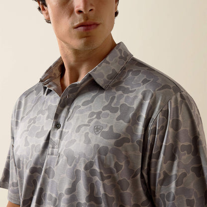 Ariat Customer Favorite All Over Print Heathered Fitted Polo