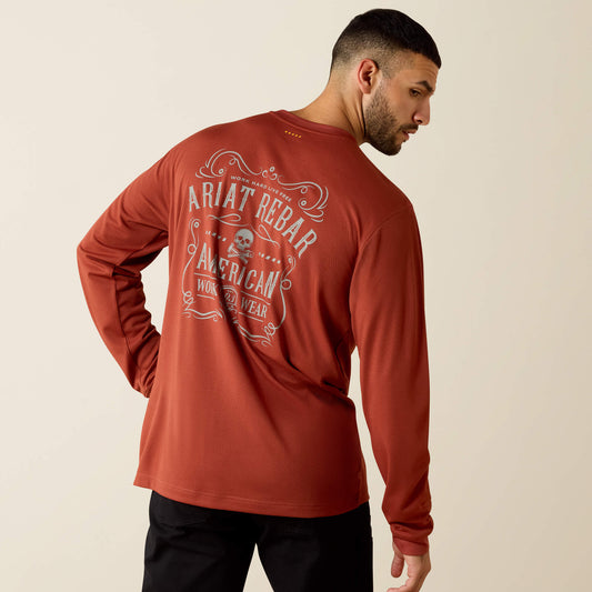 Ariat Hot Sale Rebar Heat Fighter Label Long Sleeve T-Shirt