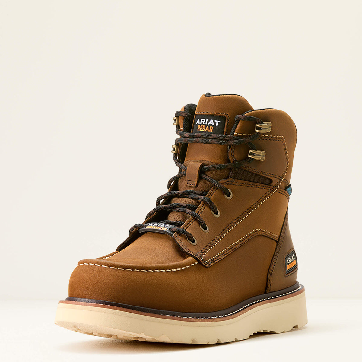 Ariat Exclusive Rebar Wedge Moc Toe 6" Waterproof Work Boot