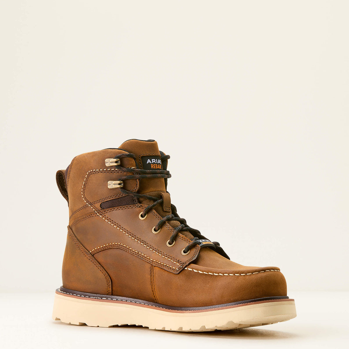 Ariat Exclusive Rebar Wedge Moc Toe 6" Waterproof Work Boot