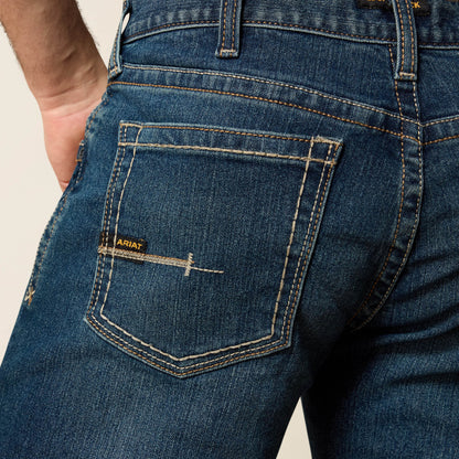 Ariat Top Pick Men's Low Rise, Bootcut Work Pants - Rebar Denim