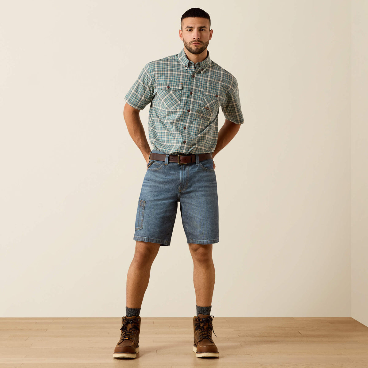 Ariat Premium Rebar M4 Relaxed Denim 10" DuraStretch Shorts
