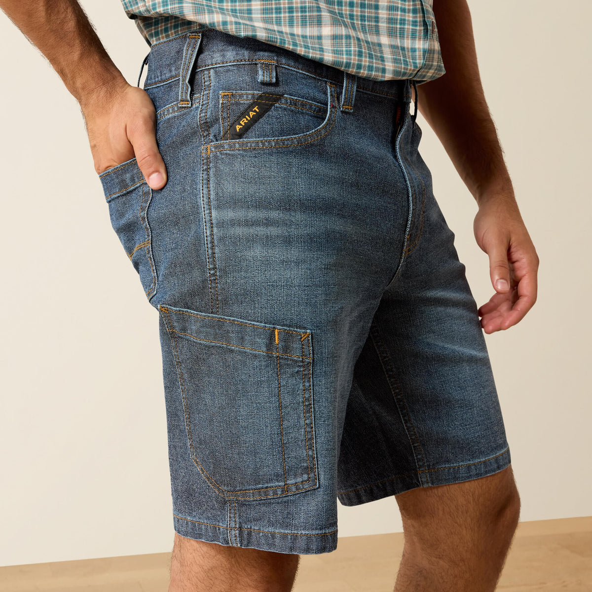 Ariat Premium Rebar M4 Relaxed Denim 10" DuraStretch Shorts