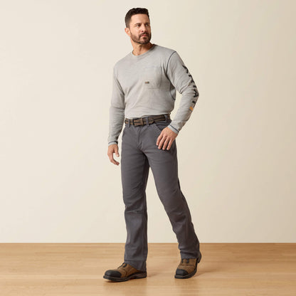 Ariat Hot Sale Rebar M4 Relaxed DuraStretch Washed Twill Dungaree Boot Cut Pant