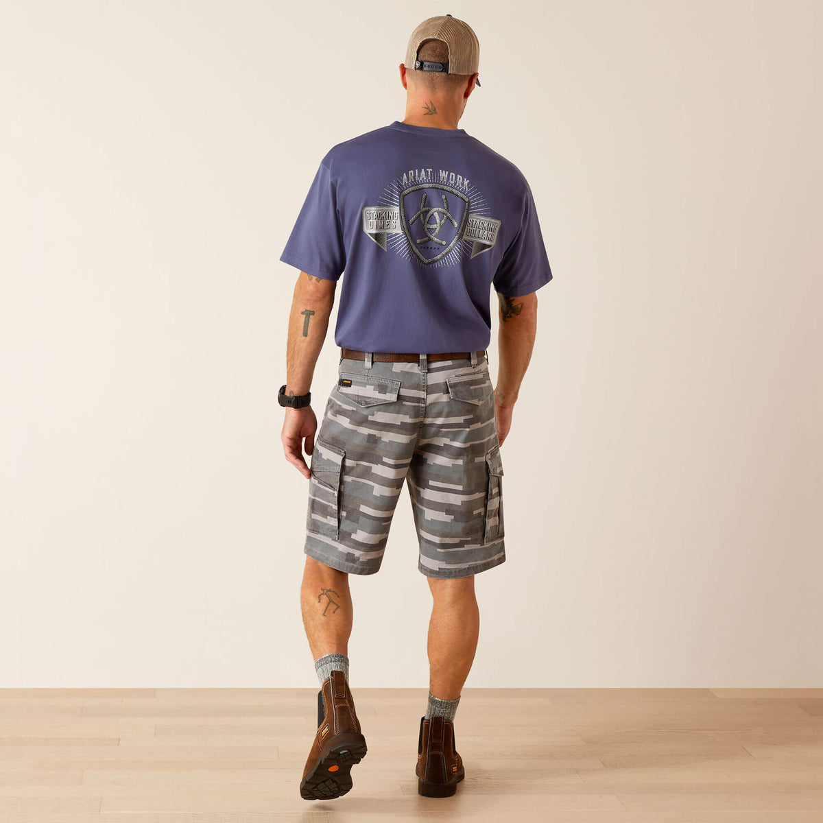 Ariat Top Pick Rebar DuraStretch Made Tough Cargo 11" Short