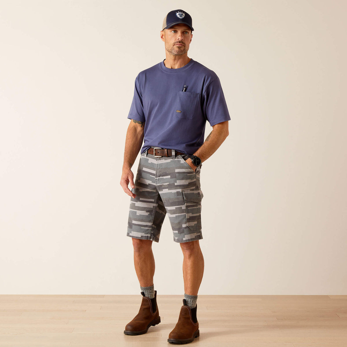Ariat Top Pick Rebar DuraStretch Made Tough Cargo 11" Short