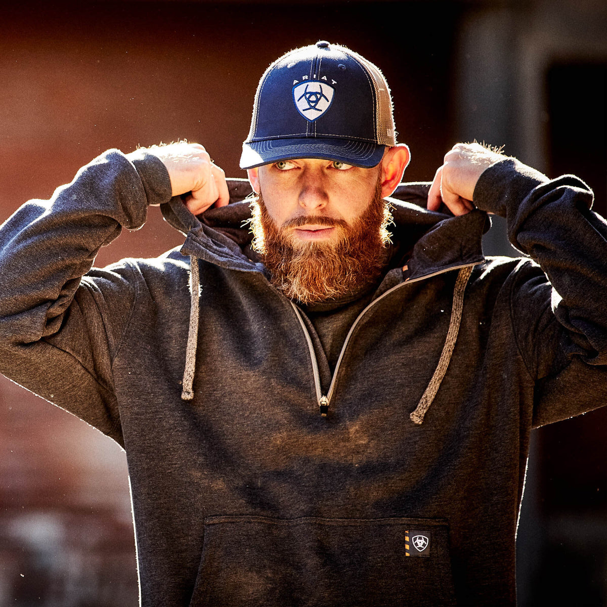Ariat Featured Rebar Workman 1/4 Zip Hoodie