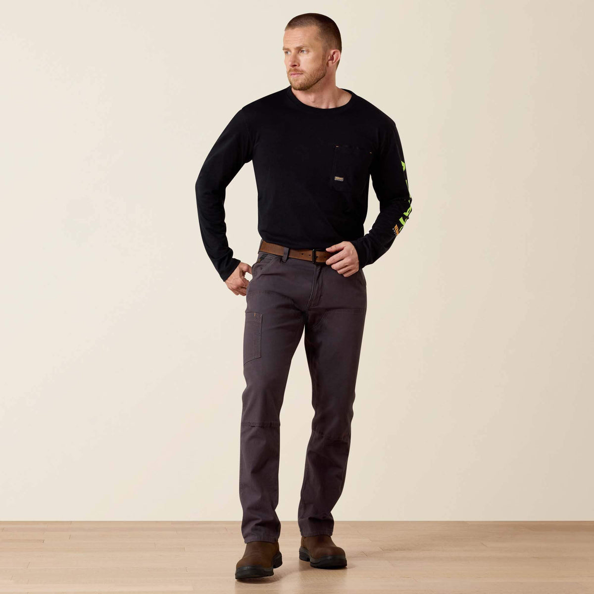 Ariat Great Value Rebar M4 Relaxed DuraStretch Made Tough Double Front Straight Pant