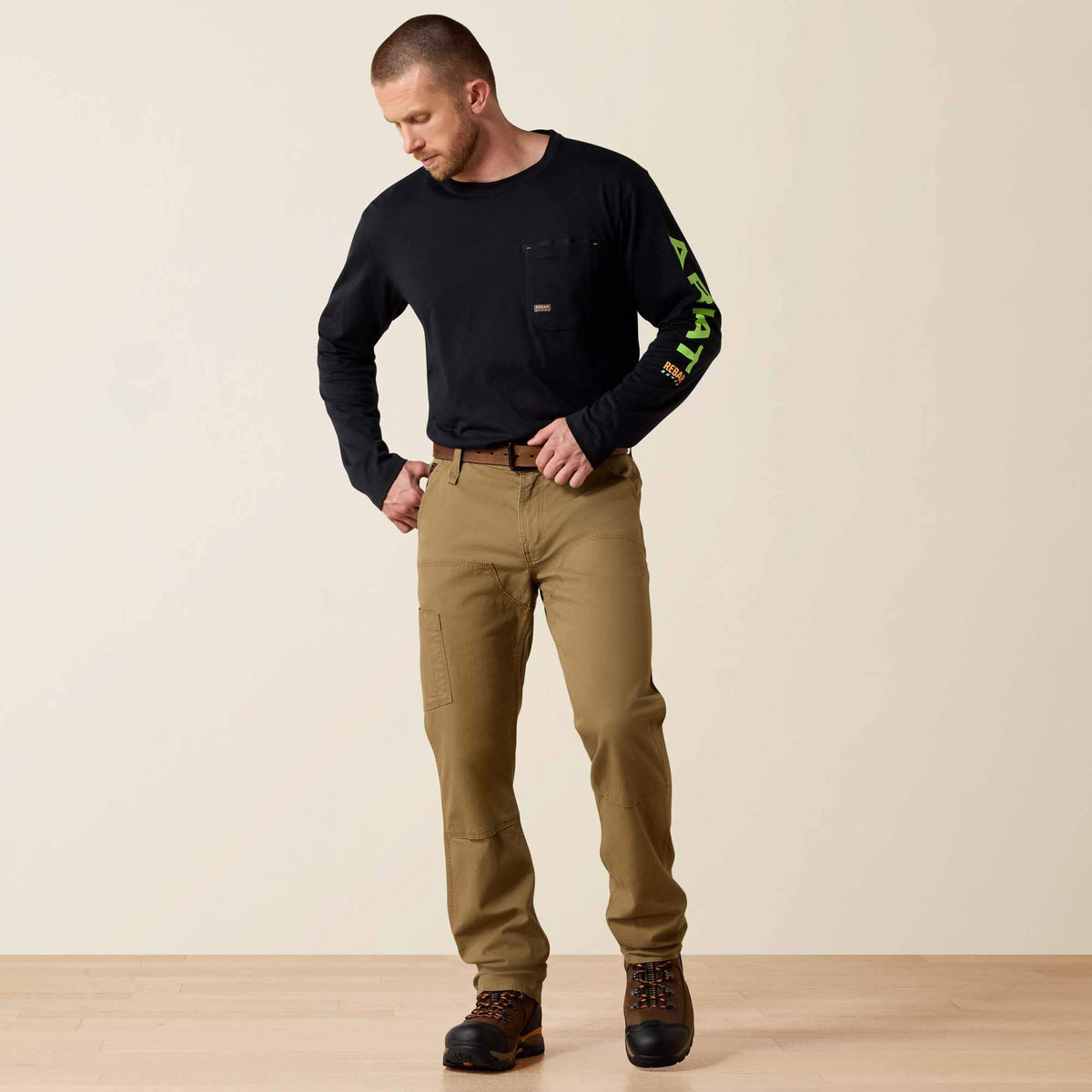 Ariat Essential Rebar M4 Relaxed DuraStretch Made Tough Double Front Straight Pant