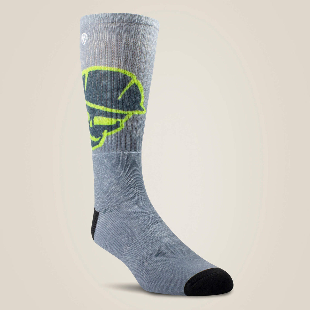 Ariat Premium Roughneck Graphic Crew Work Sock 2 Pair Multi Color Pack