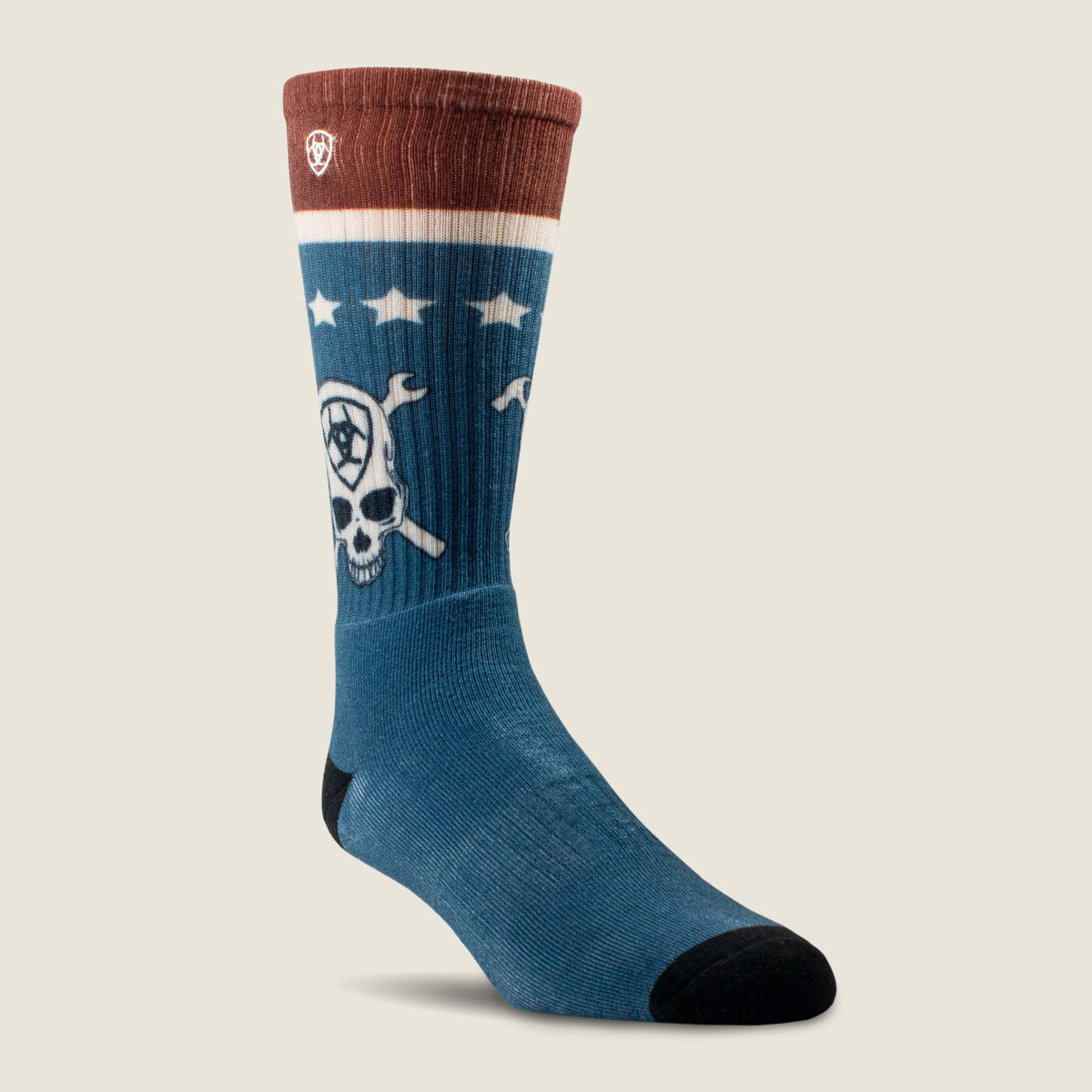 Ariat Classic Patriot Graphic Crew Work Sock