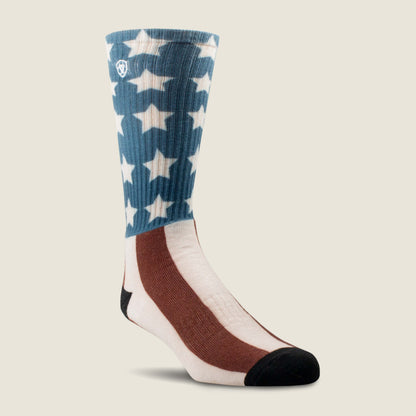 Ariat Classic Patriot Graphic Crew Work Sock