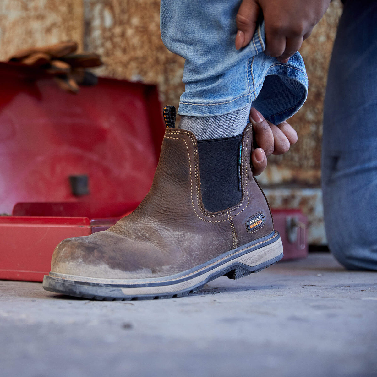 Ariat Everyday Riveter Chelsea CSA Waterproof Composite Toe Work Boot