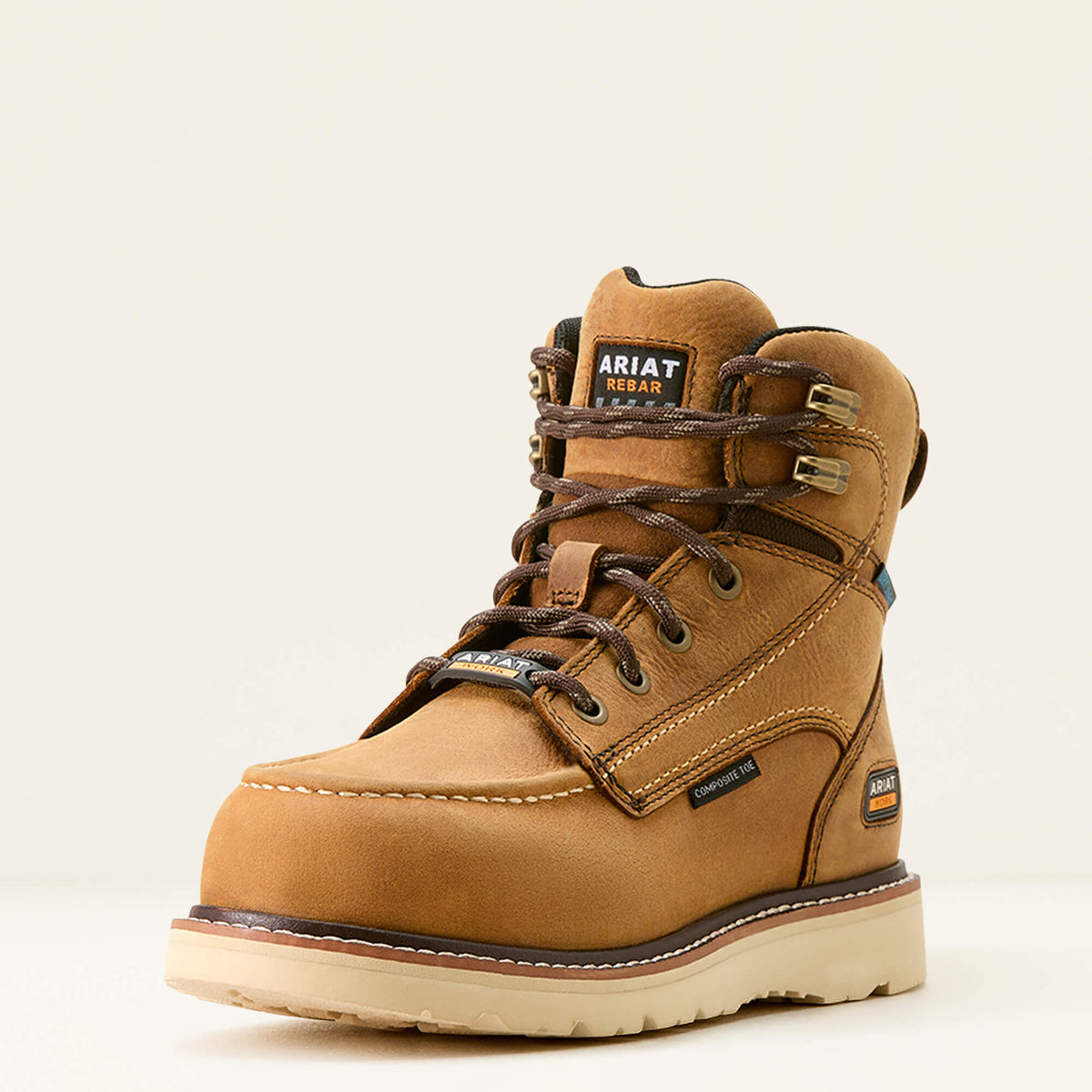 Ariat Discount Rebar Wedge Moc Toe Waterproof Composite Toe Work Boot