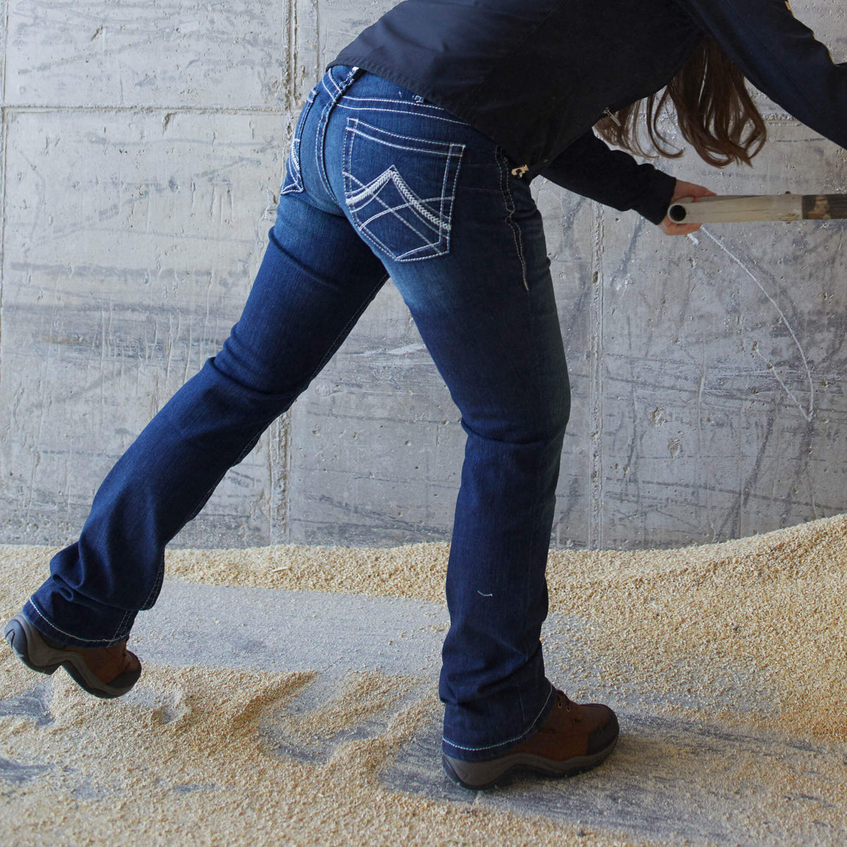 Ariat Trending Mid Rise Whipstitch Boot Cut Jean