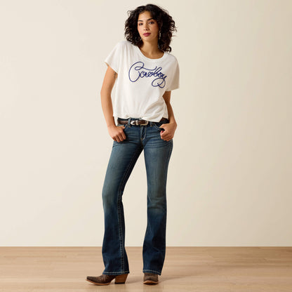 Ariat Trending Mid Rise Whipstitch Boot Cut Jean