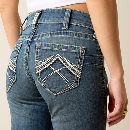Ariat Featured R.E.A.L. Mid Rise Whipstitch Boot Cut Jean