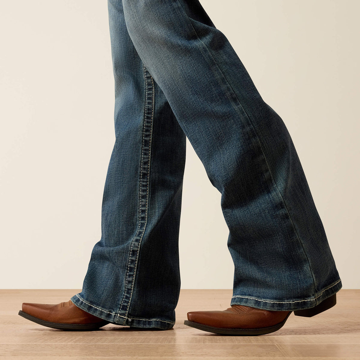 Ariat Featured R.E.A.L. Mid Rise Whipstitch Boot Cut Jean