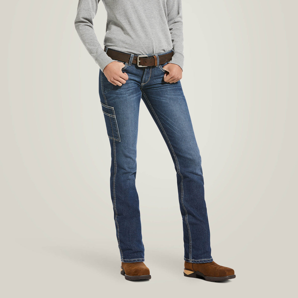 Ariat New Rebar MR DuraStretch Riveter Straight Jean
