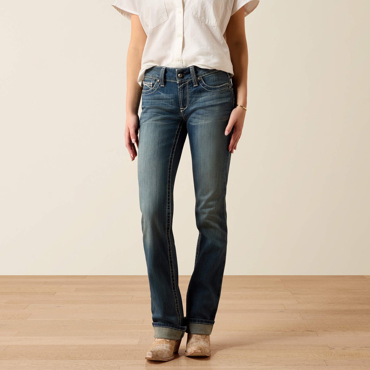 Ariat Customer Favorite Mid Rise Icon Straight Leg Jean
