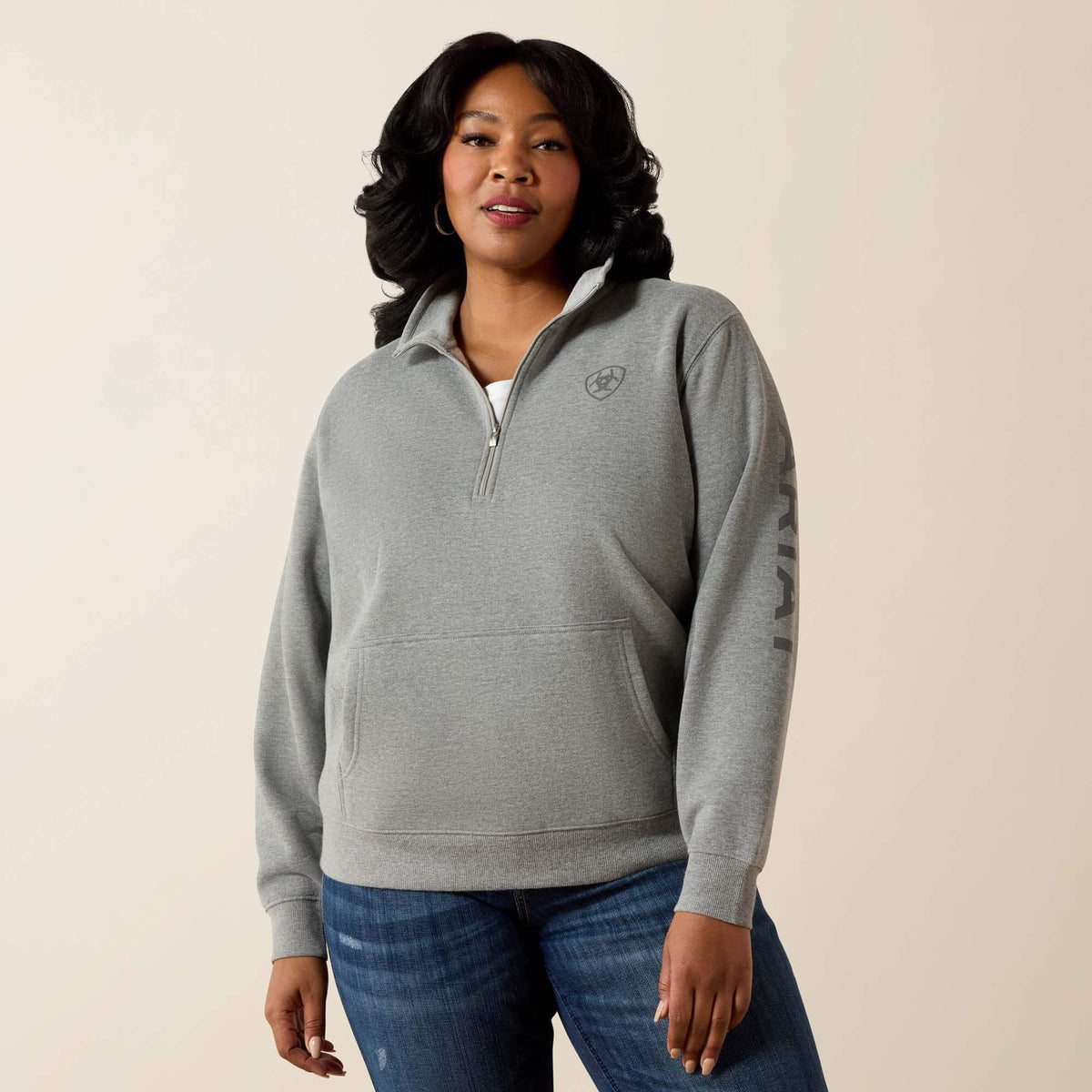 Ariat Deals Foundation Logo 1/2 Zip Sweatshirt