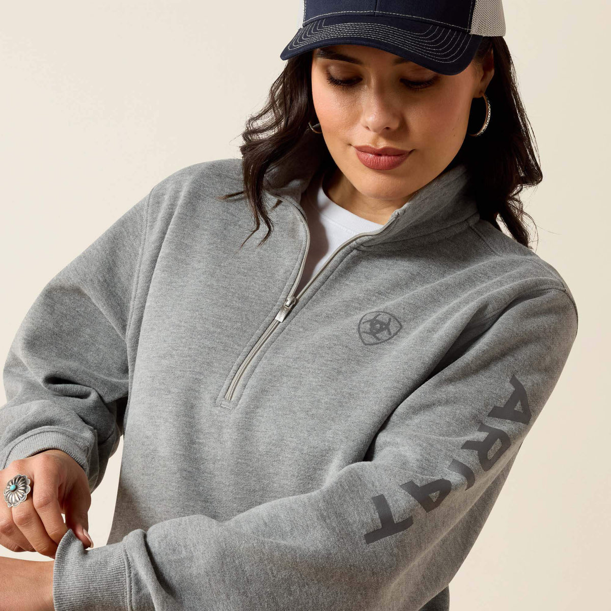 Ariat Deals Foundation Logo 1/2 Zip Sweatshirt