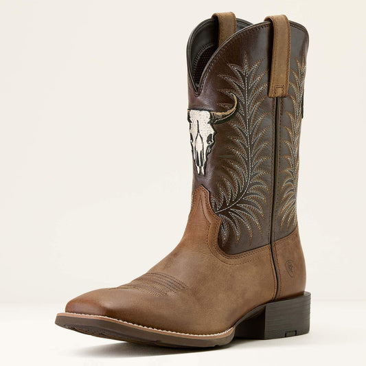 Ariat Everyday Sport Steer Skull Wide Square Toe Cowboy Boot