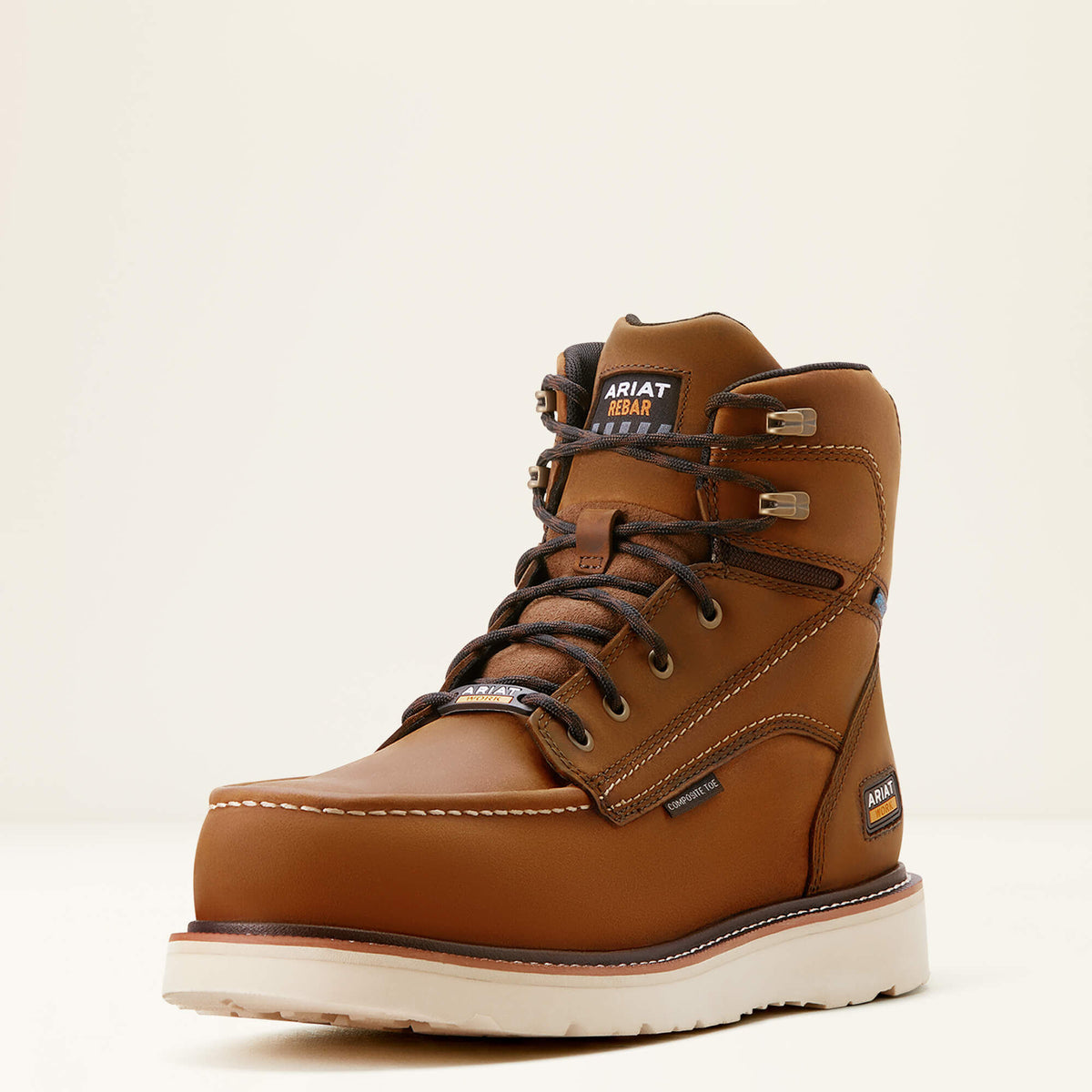 Ariat Smart Buy Rebar Wedge Moc Toe 6" Waterproof Composite Toe Work Boot