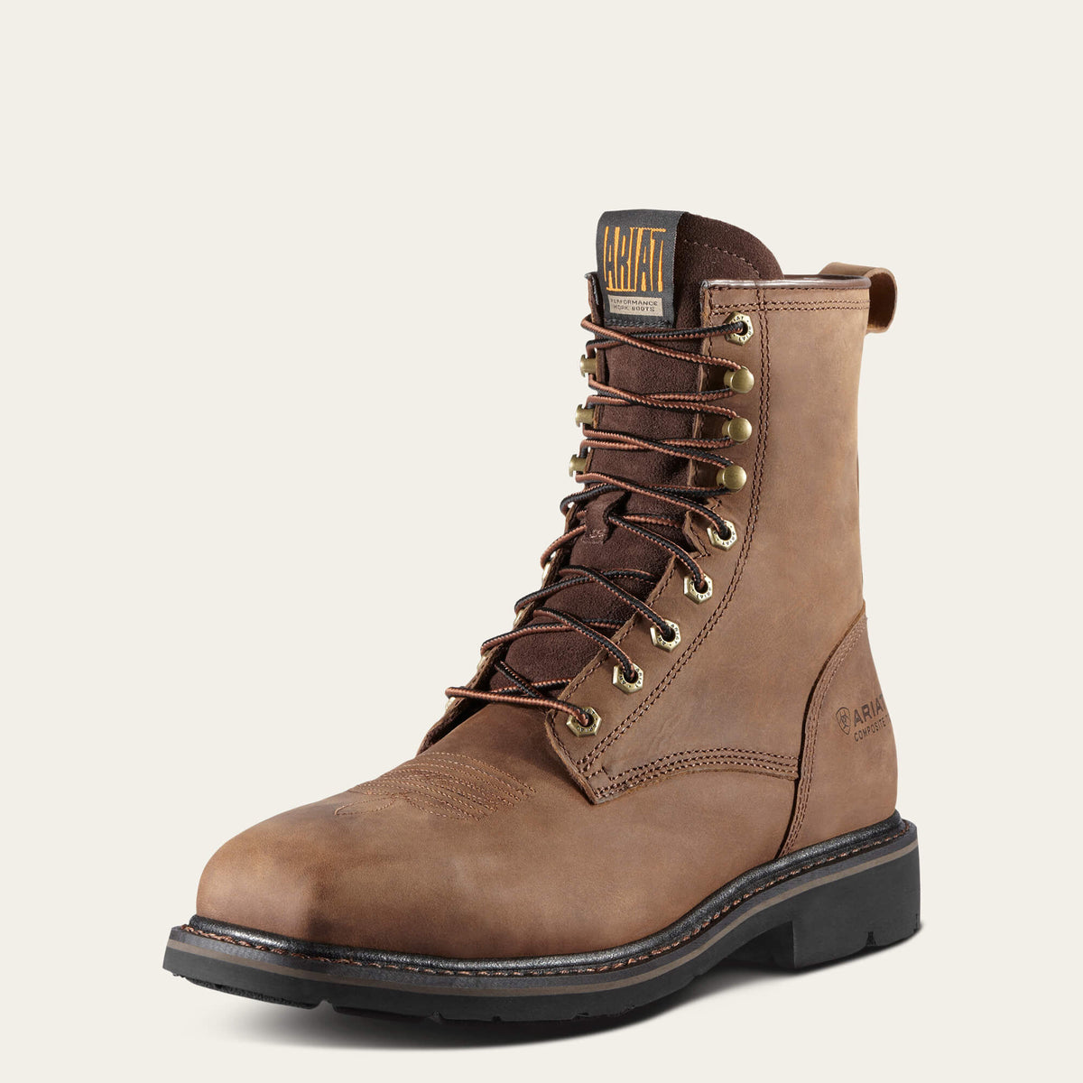 Ariat Signature Cascade 8" Wide Square Toe Steel Toe Work Boot
