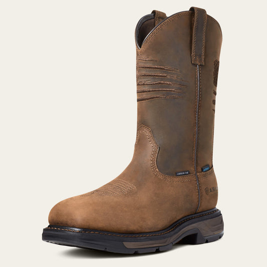 Ariat Value WorkHog XT Patriot Waterproof Carbon Toe Work Boot