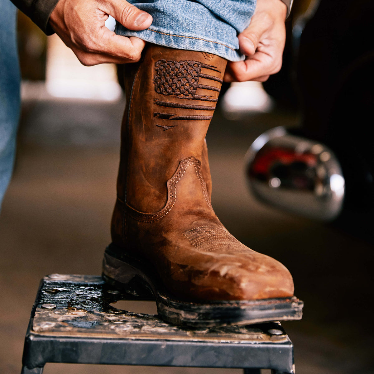 Ariat Value WorkHog XT Patriot Waterproof Carbon Toe Work Boot