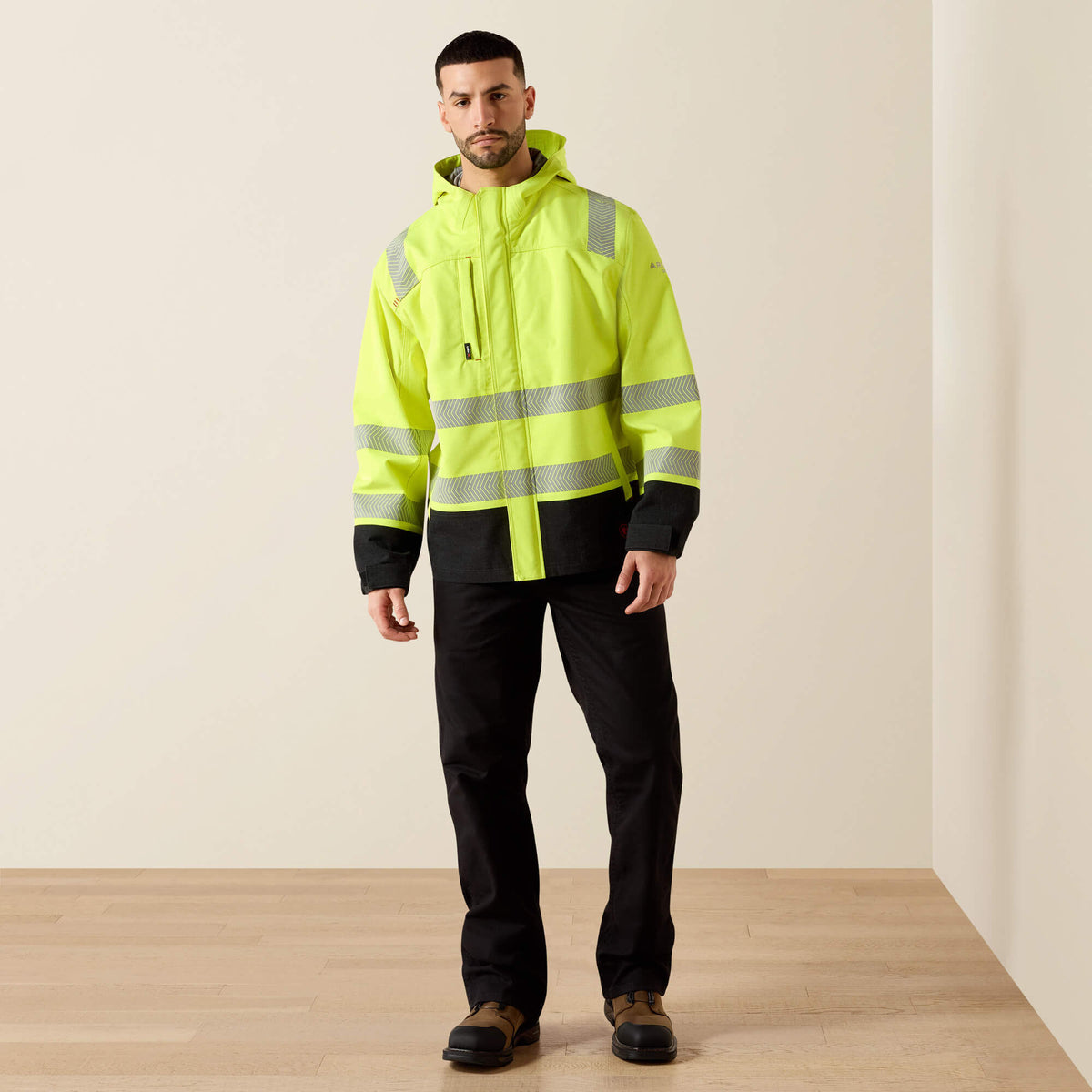Ariat Featured FR Hi-Vis Hooded Waterproof Jacket