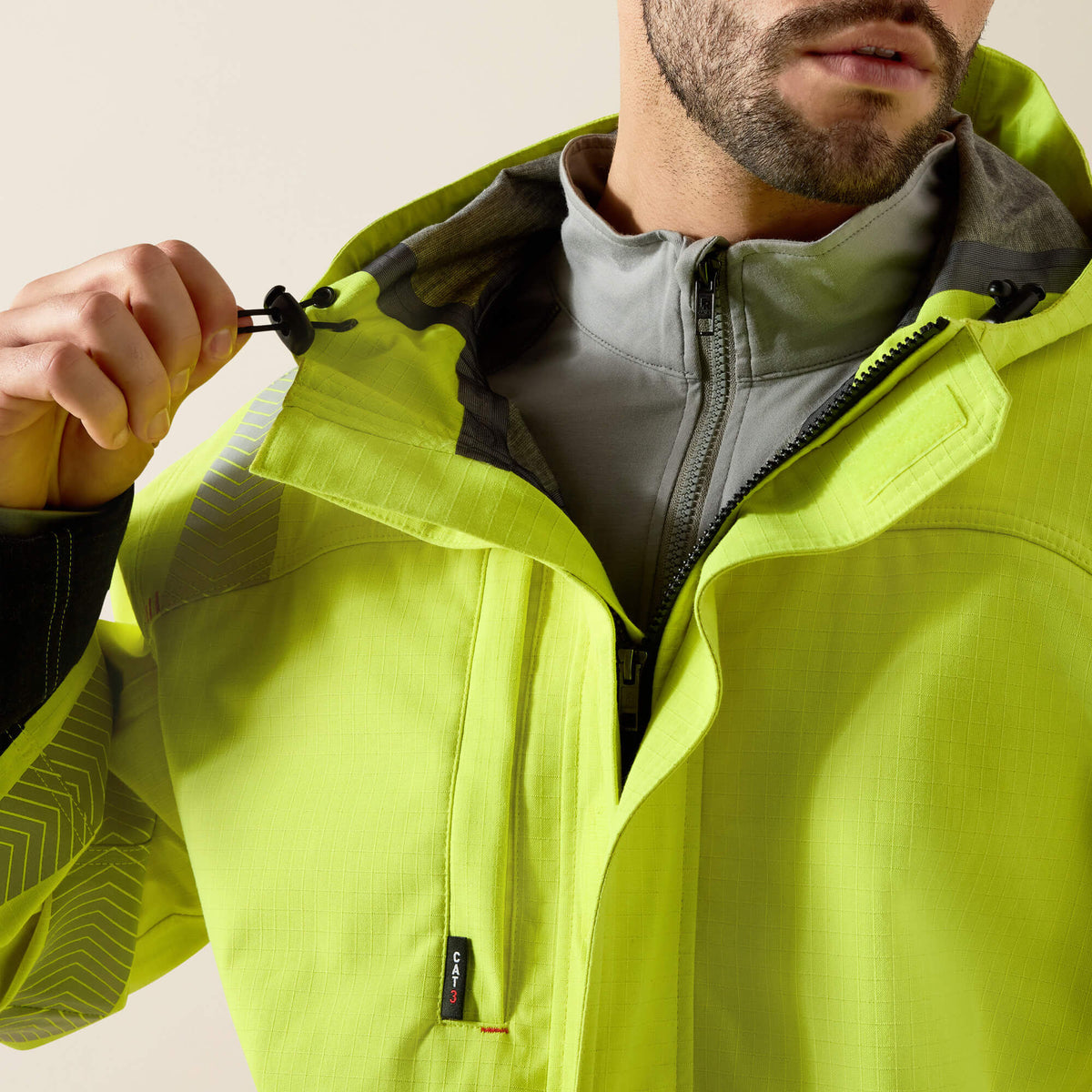Ariat Featured FR Hi-Vis Hooded Waterproof Jacket
