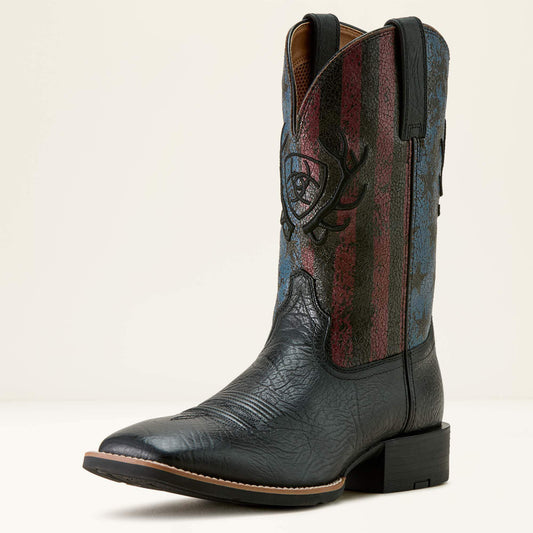 Ariat Great Value Sport Liberty Antler Wide Square Toe Cowboy Boot