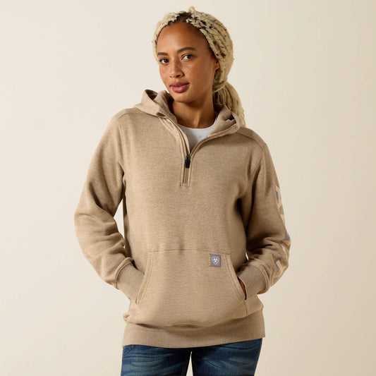 Ariat Trending Rebar Lightweight Logo 1/2 Zip Hoodie