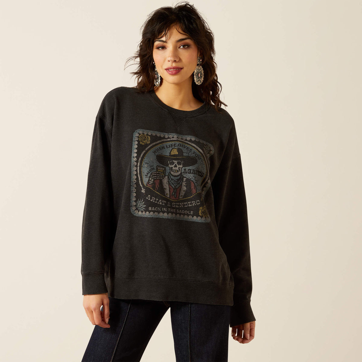 Ariat Value Oversize Sendero When Life Gives You Agaves Sweatshirt